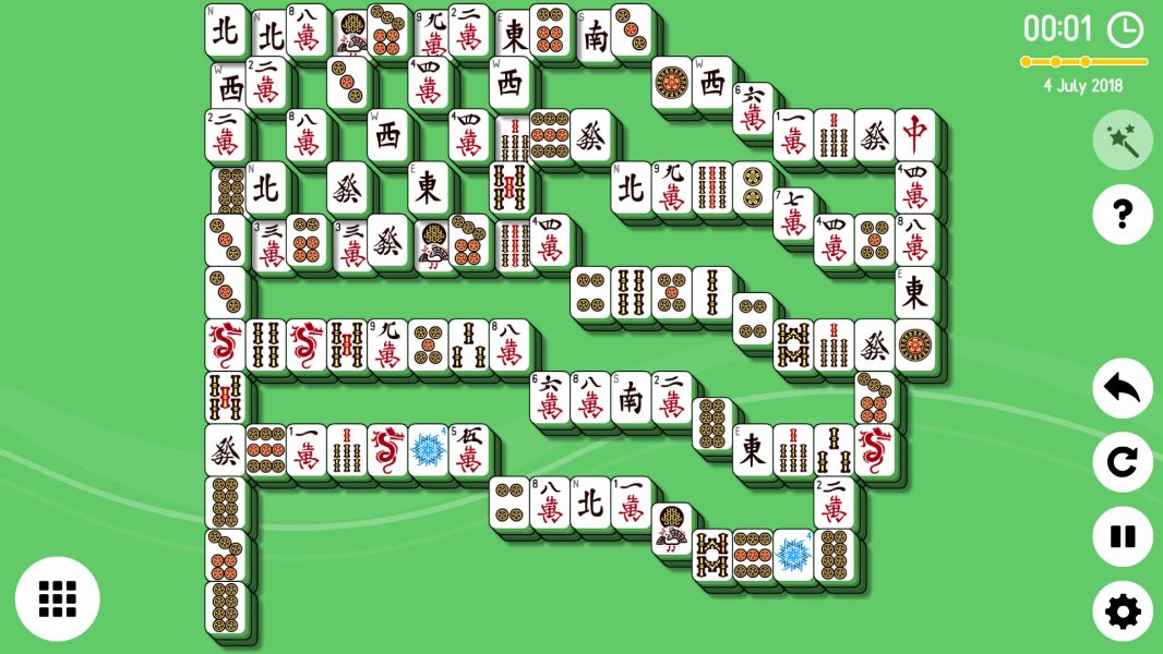 Level 2018-07-04. Online Mahjong Solitaire