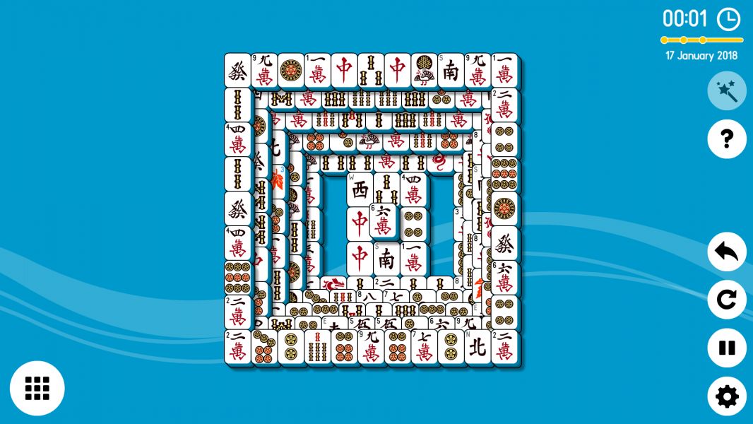 Level 2018-01-17. Online Mahjong Solitaire