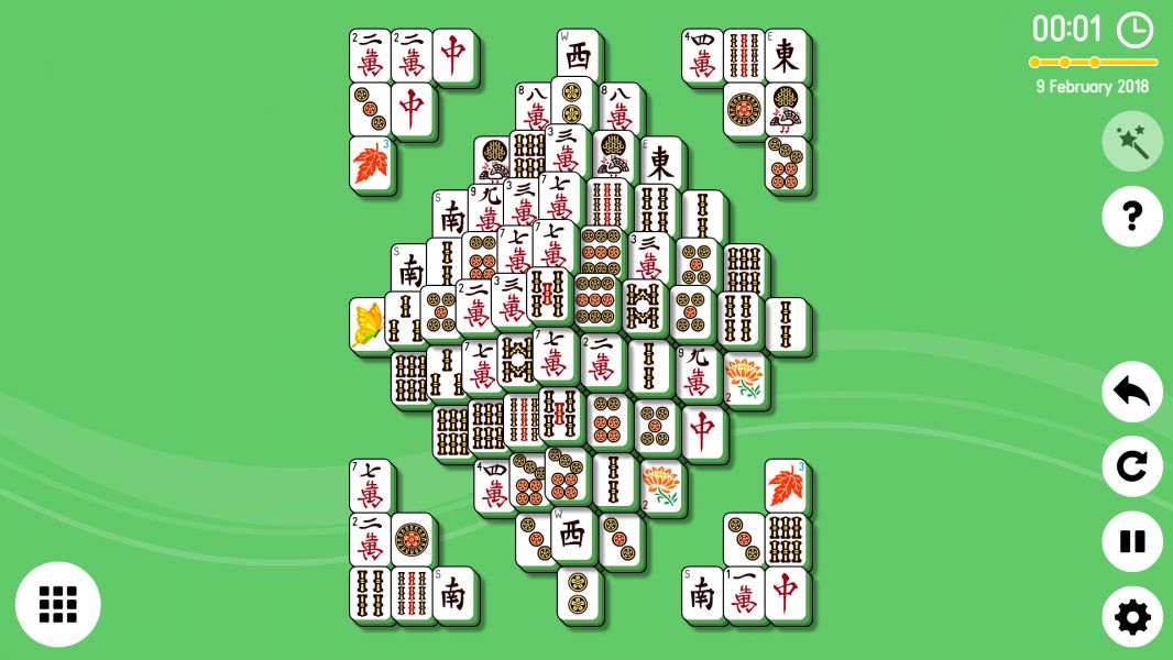 Level 2018-02-09. Online Mahjong Solitaire