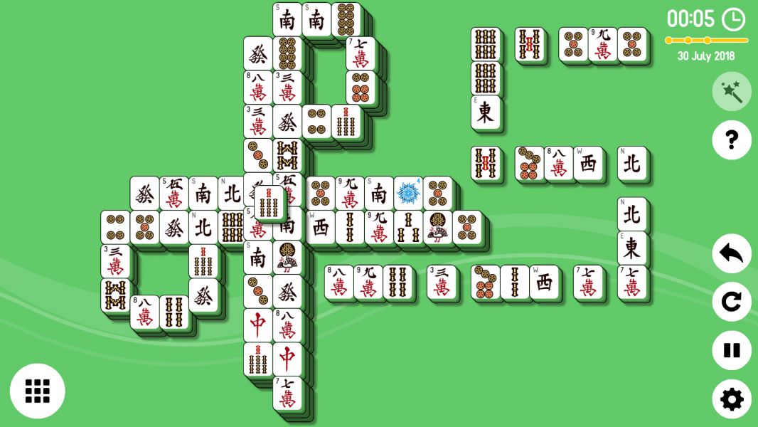 Level 2018-07-30. Online Mahjong Solitaire