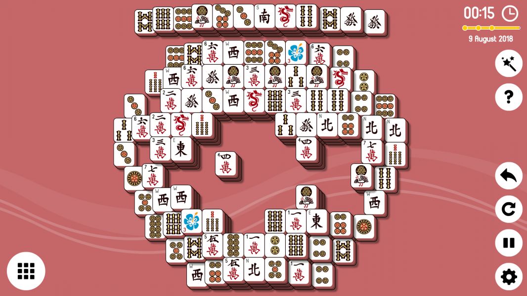 Level 2018-08-09. Online Mahjong Solitaire