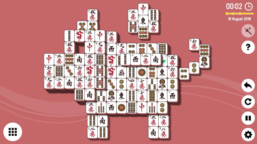 Level 2018-08-10. Online Mahjong Solitaire