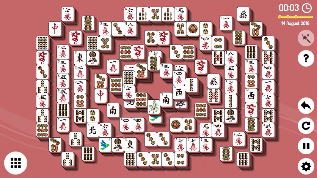 Level 2018-08-14. Online Mahjong Solitaire