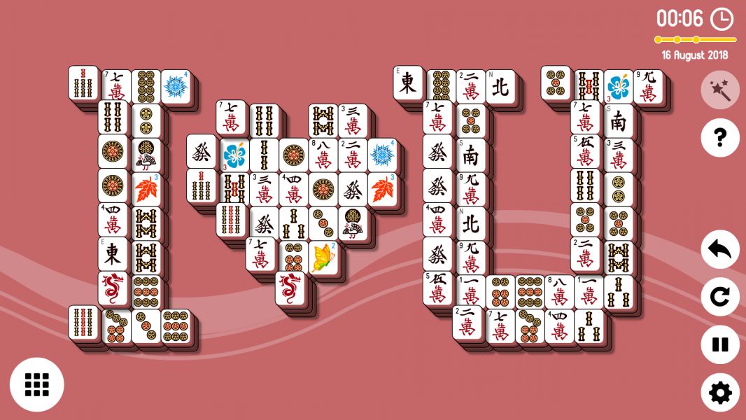 Level 2018-08-16. Online Mahjong Solitaire