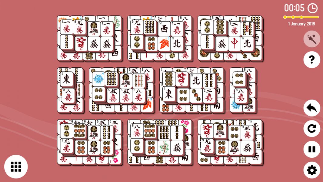 Level 2018-10-09. Online Mahjong Solitaire