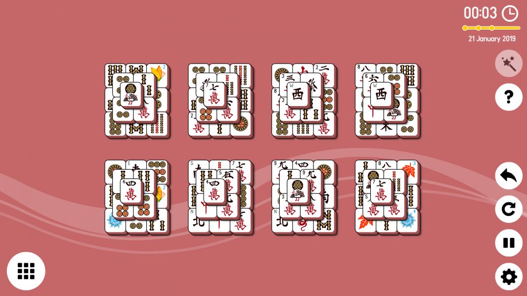 Level 2019-01-21. Online Mahjong Solitaire