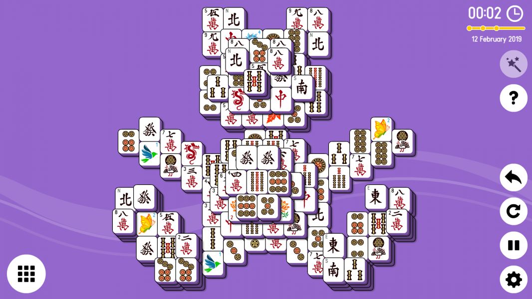 Level 2019-02-12. Online Mahjong Solitaire
