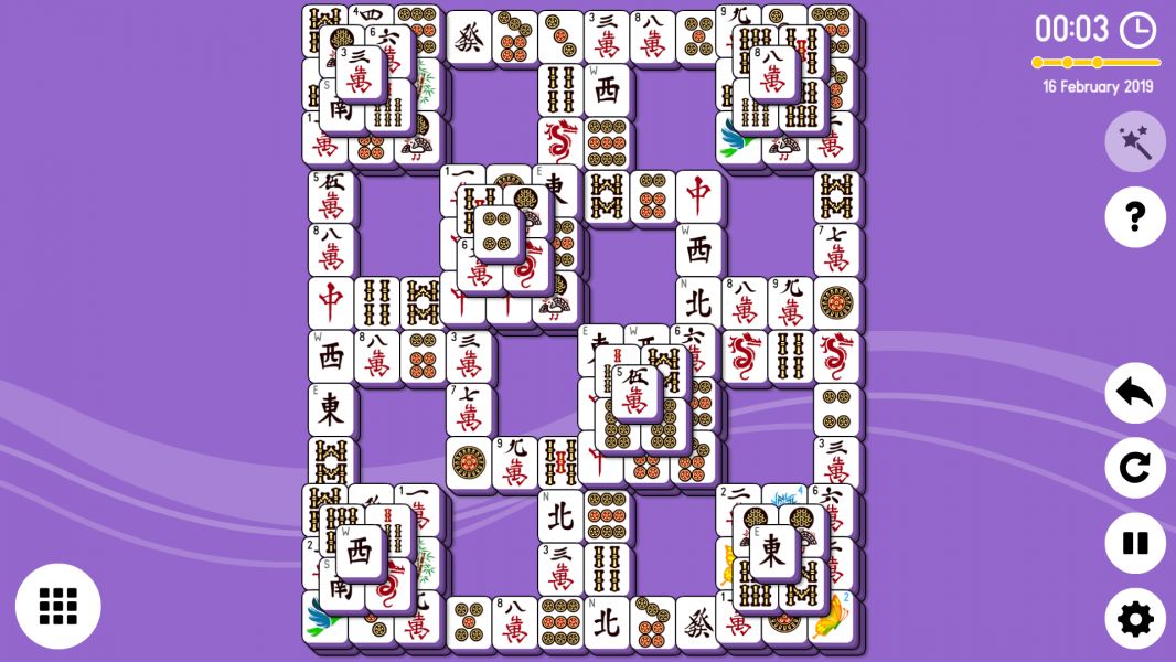 Level 2019-02-16. Online Mahjong Solitaire