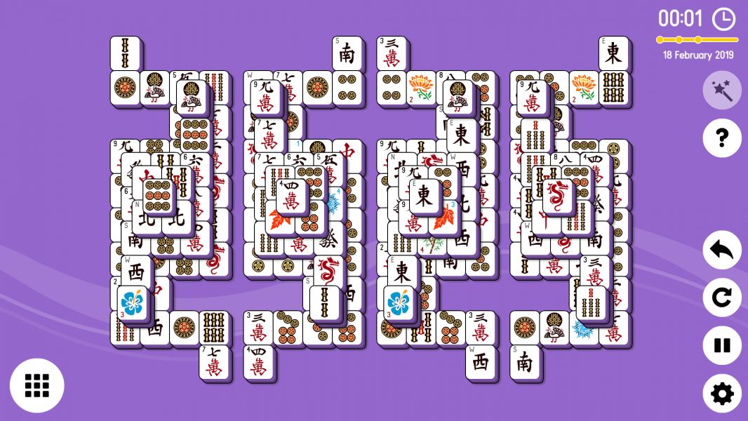 Level 2019-02-18. Online Mahjong Solitaire