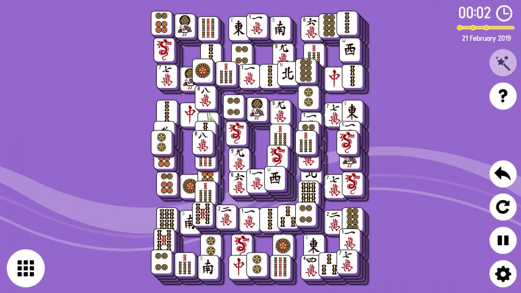 Level 2019-02-21. Online Mahjong Solitaire