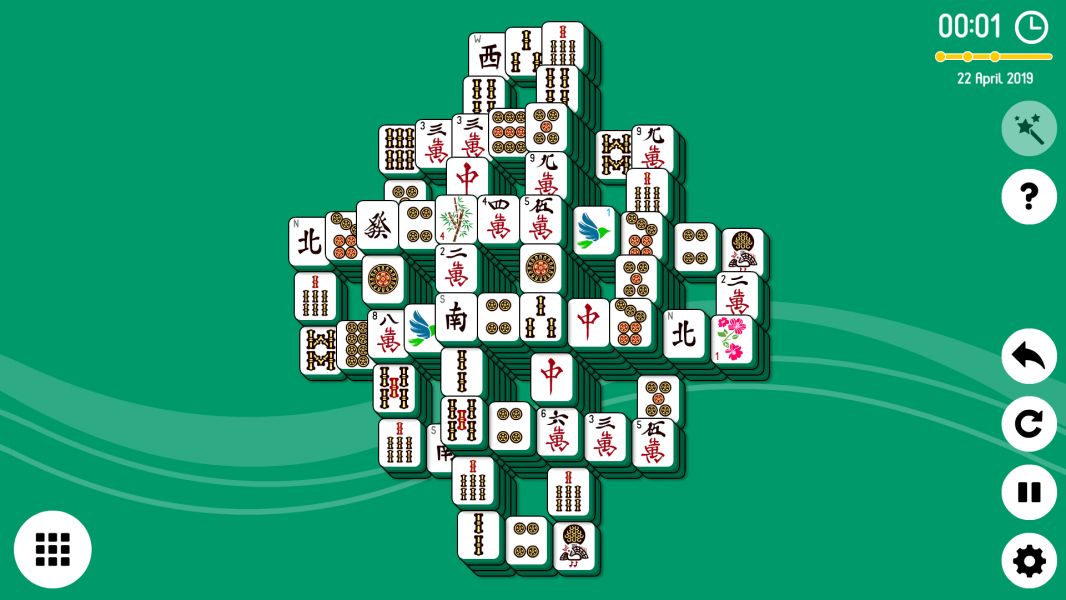 Level 2019-04-22. Online Mahjong Solitaire