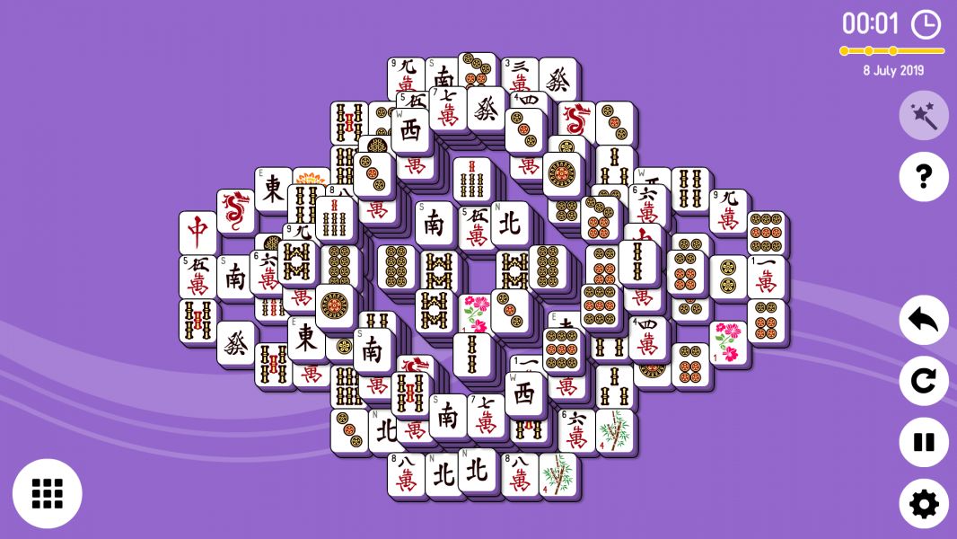 Level 2019-07-08. Online Mahjong Solitaire