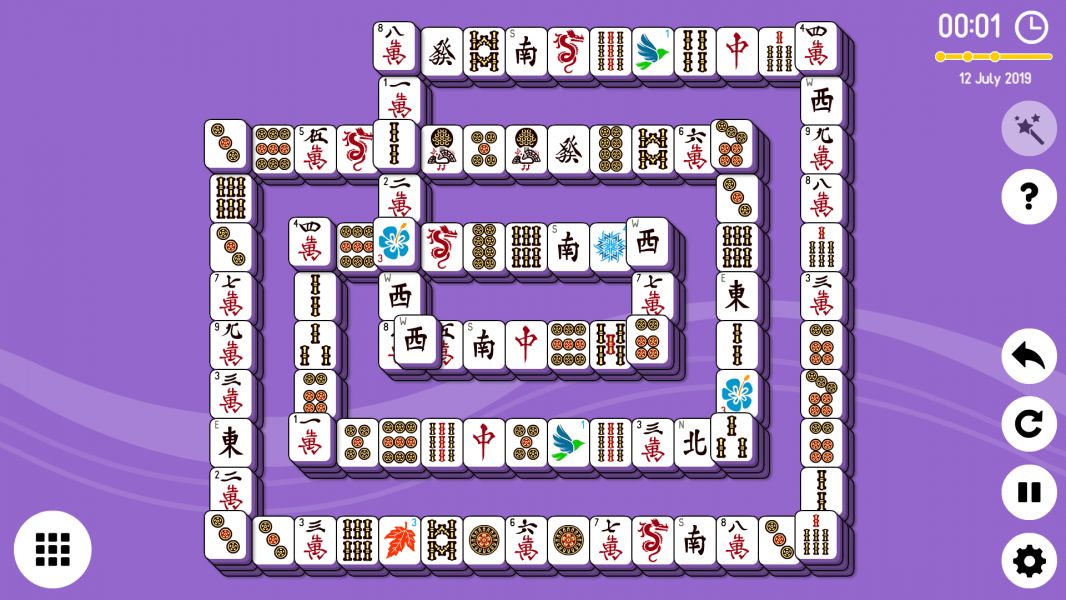 Level 2019-07-12. Online Mahjong Solitaire